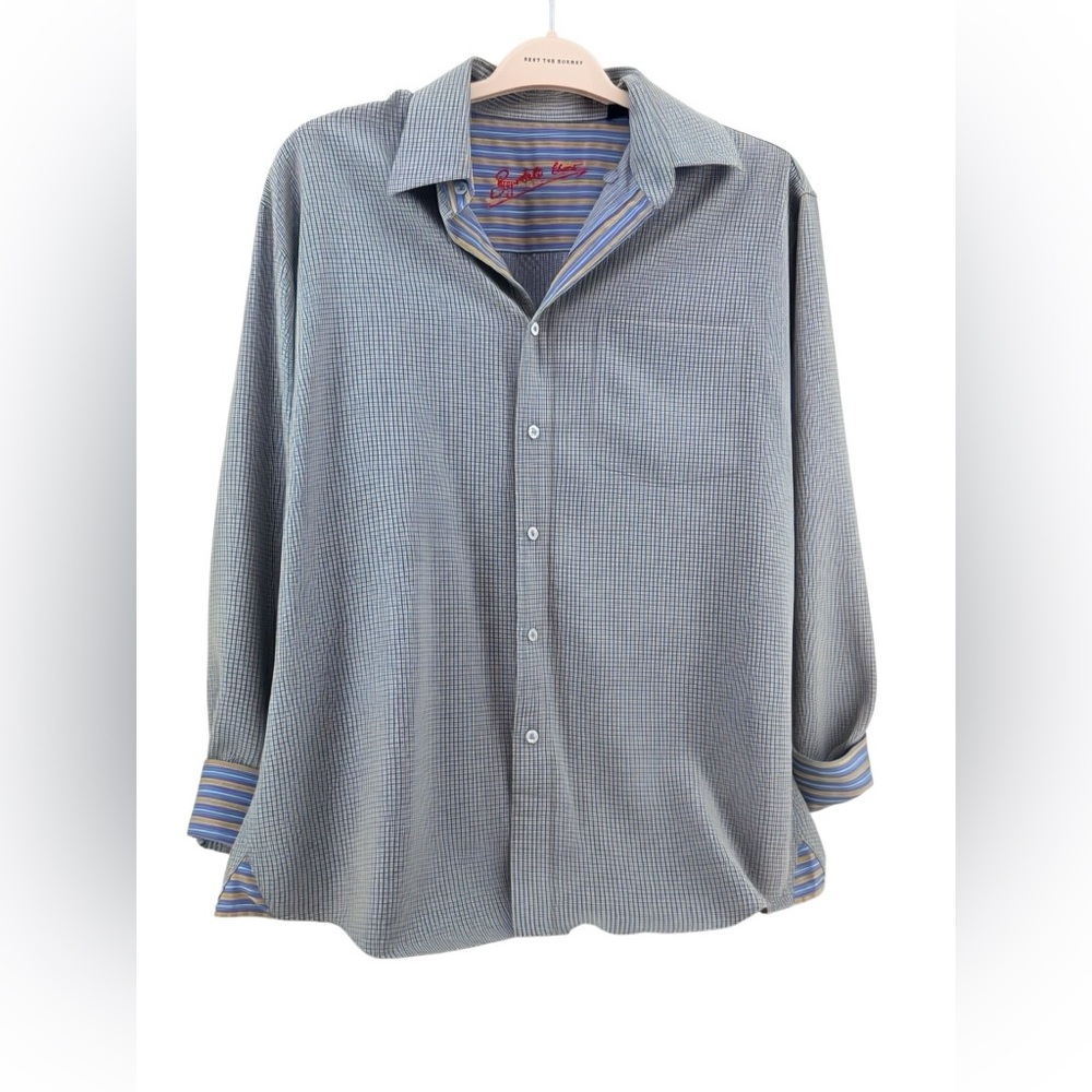 Bugatchi Uomo Men’s Shirt with contrast lining and cuffs